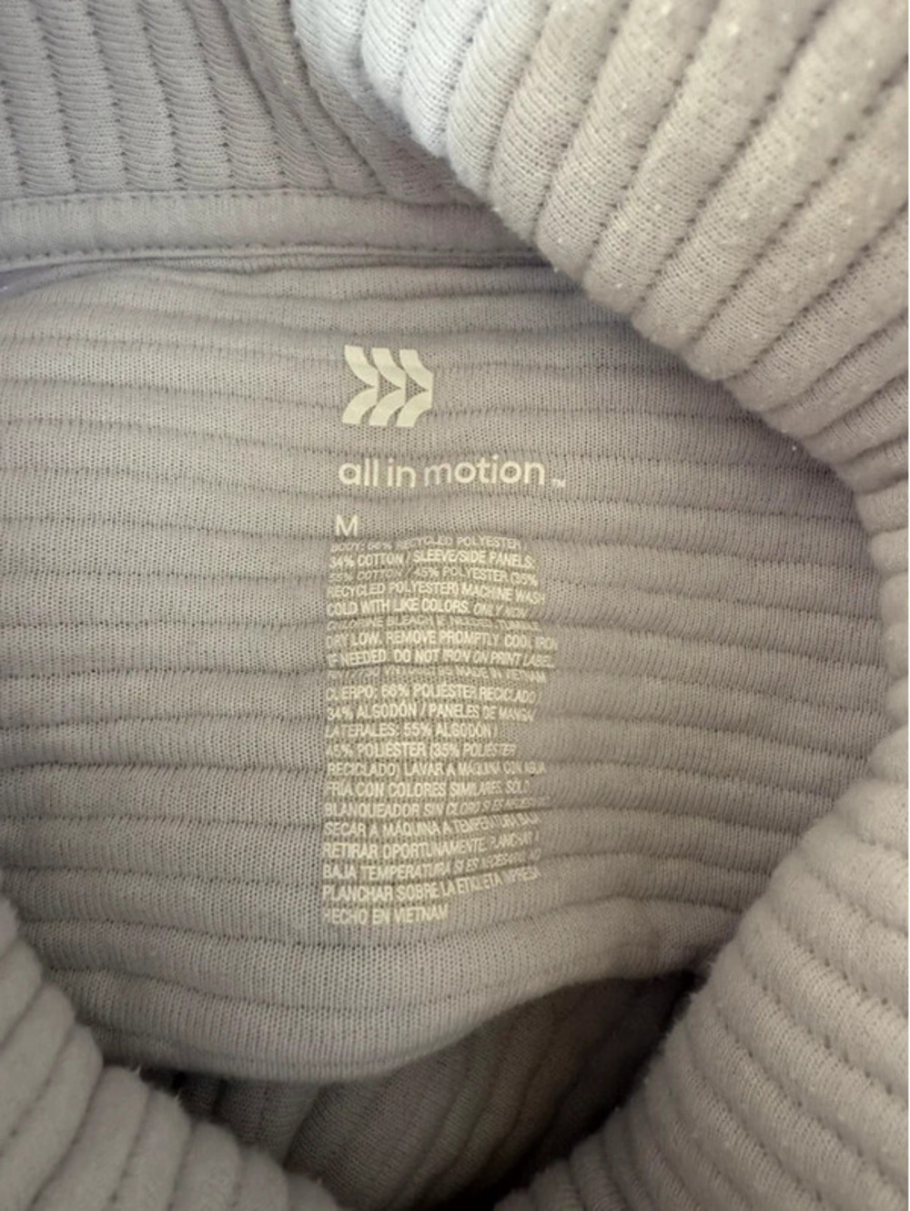 Women’s All in Motion ribbed light purple pullover jacket Medium - Picture 2 of 3